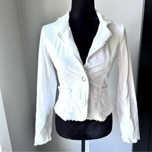 Tulle white corduroy blazer jacket size medium juniors